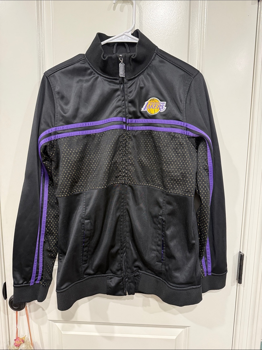 Unk Los Angeles Lakers Black and Purple Track Jacket